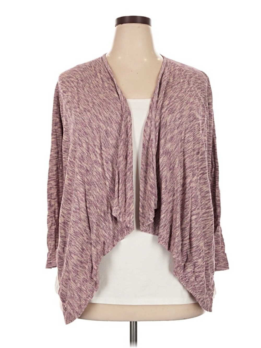 Torrid Dusty Rose Open-Front Draped Women's Sweater Cardigan